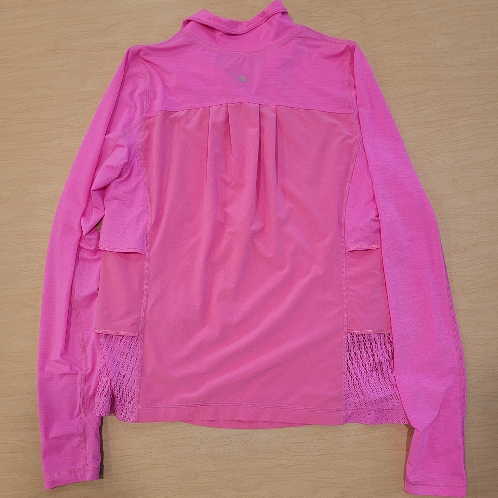 Lululemom Women's Hot Pink Long Sleeve Top Size 8 - Picture 3 of 5